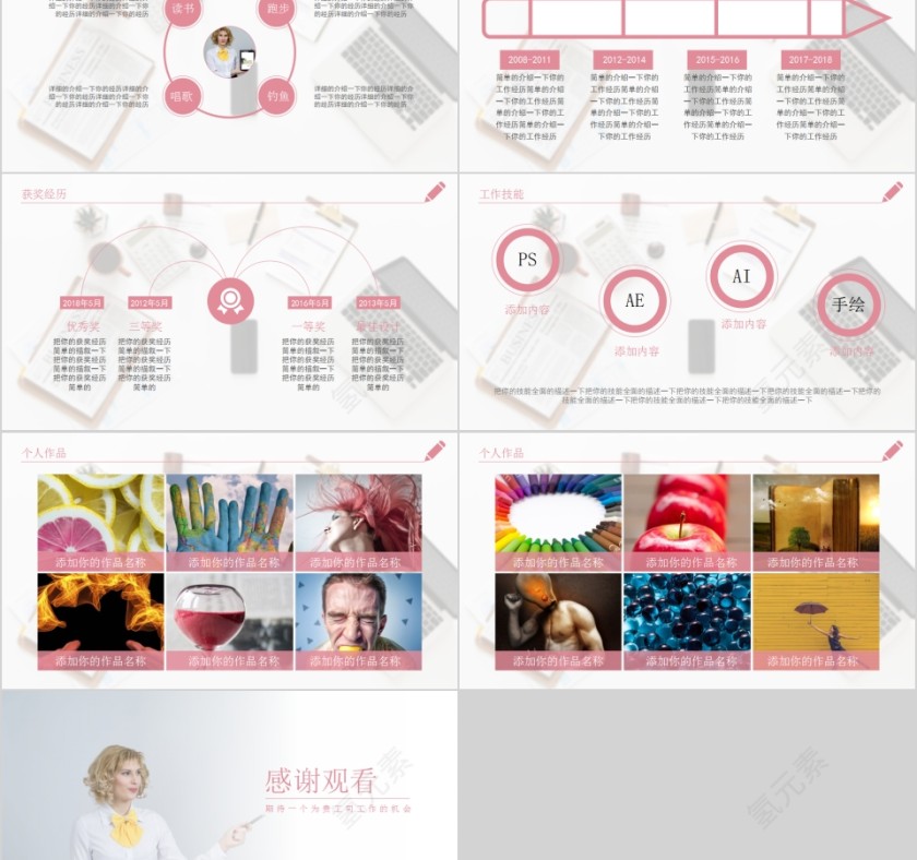导游简历述职报告PPT模板第2张