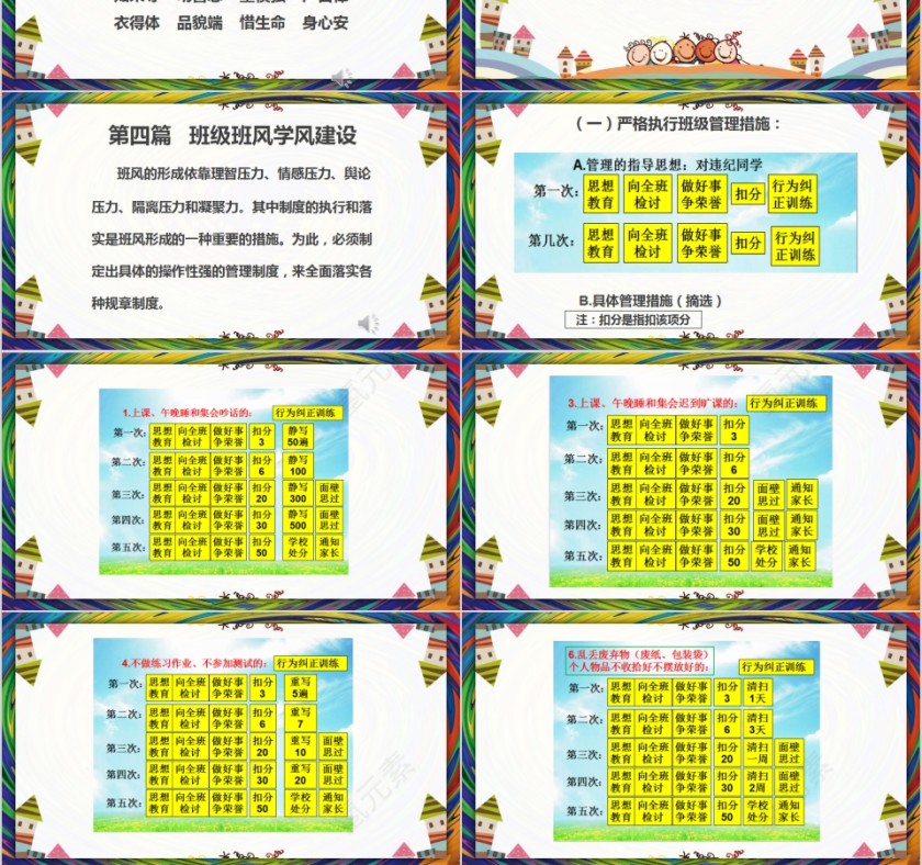 简约清新班级文化建设展示PPT模板第6张