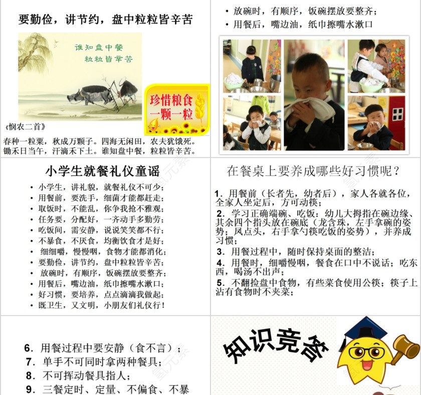 儿童用餐礼仪就餐礼仪PPT模板第3张