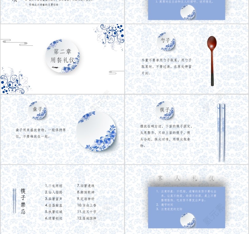 简约清新小学生餐厅礼仪班会PPT模板第3张