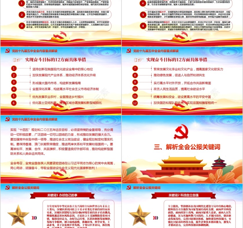 全面学习解读分析公报内容十九届五中全会公报PPT第5张