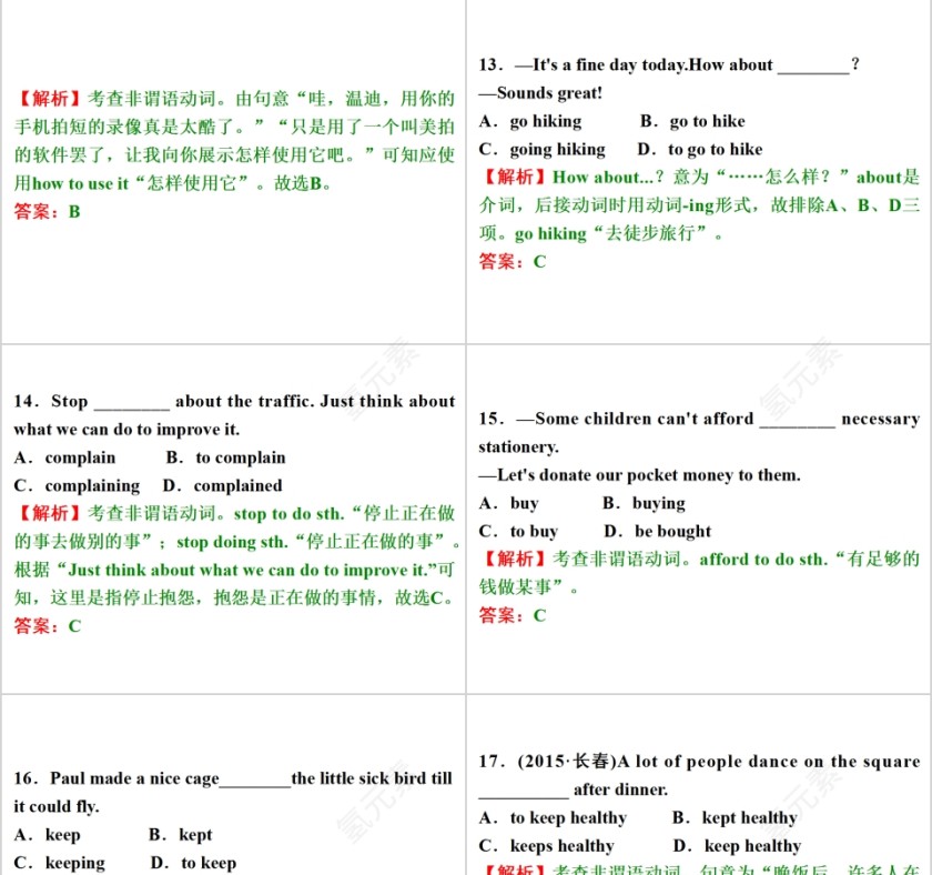 非谓语动词英语语法学习课件PPT第11张