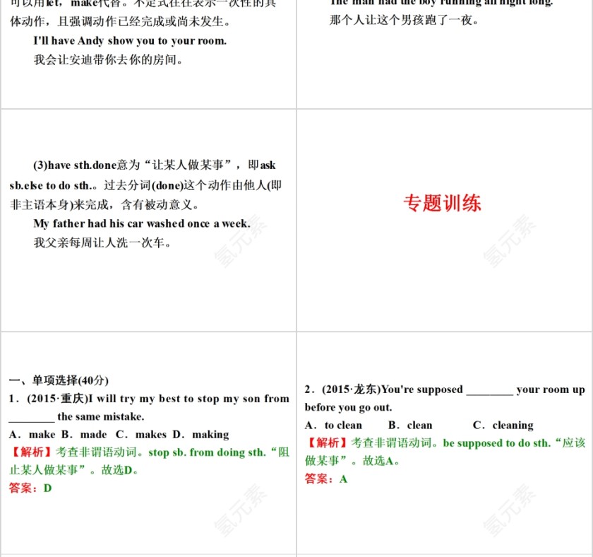 非谓语动词英语语法学习课件PPT第8张