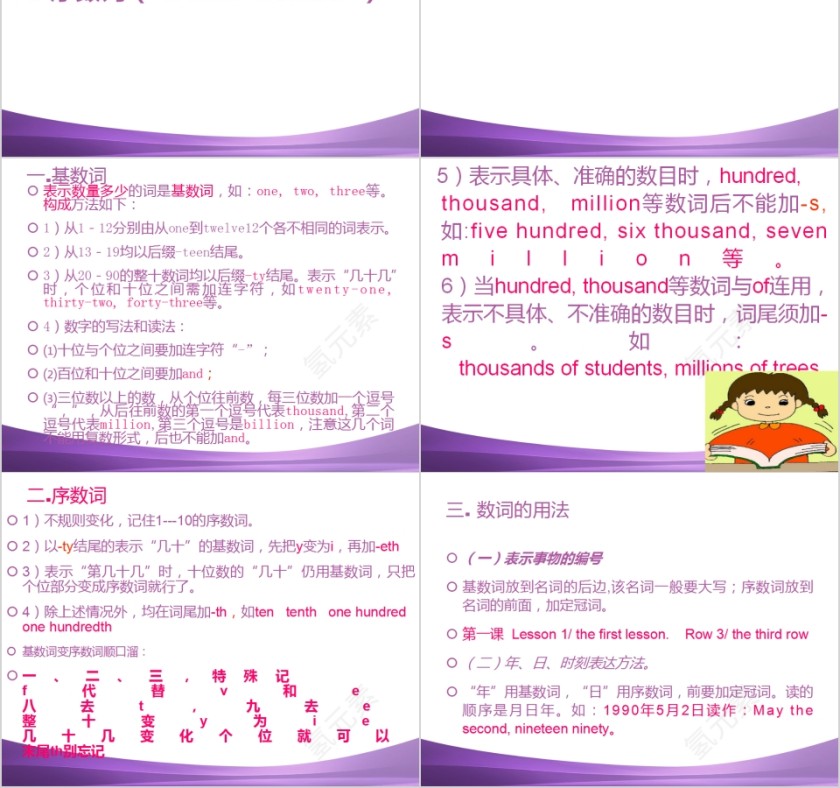 中考总复习英语语法数词PPT模板第2张