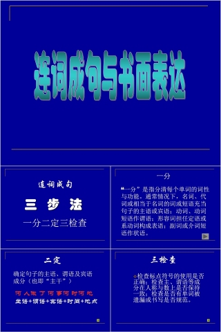 连词成句与书面表达英语教学课件