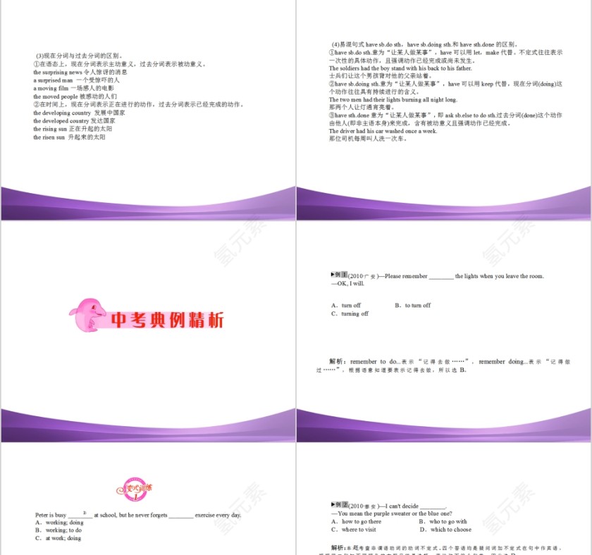 非谓语动词英语语法学习课件PPT第5张