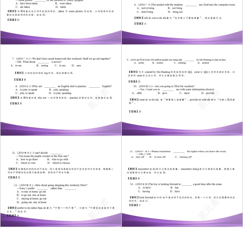 非谓语动词英语语法学习课件PPT第8张
