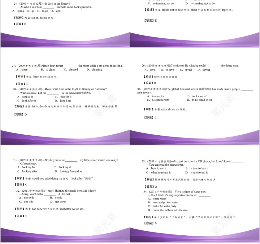 非谓语动词英语语法学习课件PPT第10张