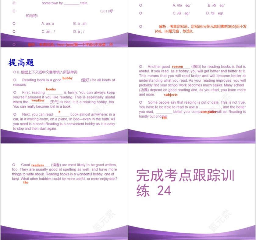 冠词英语语法学习课件PPT第6张