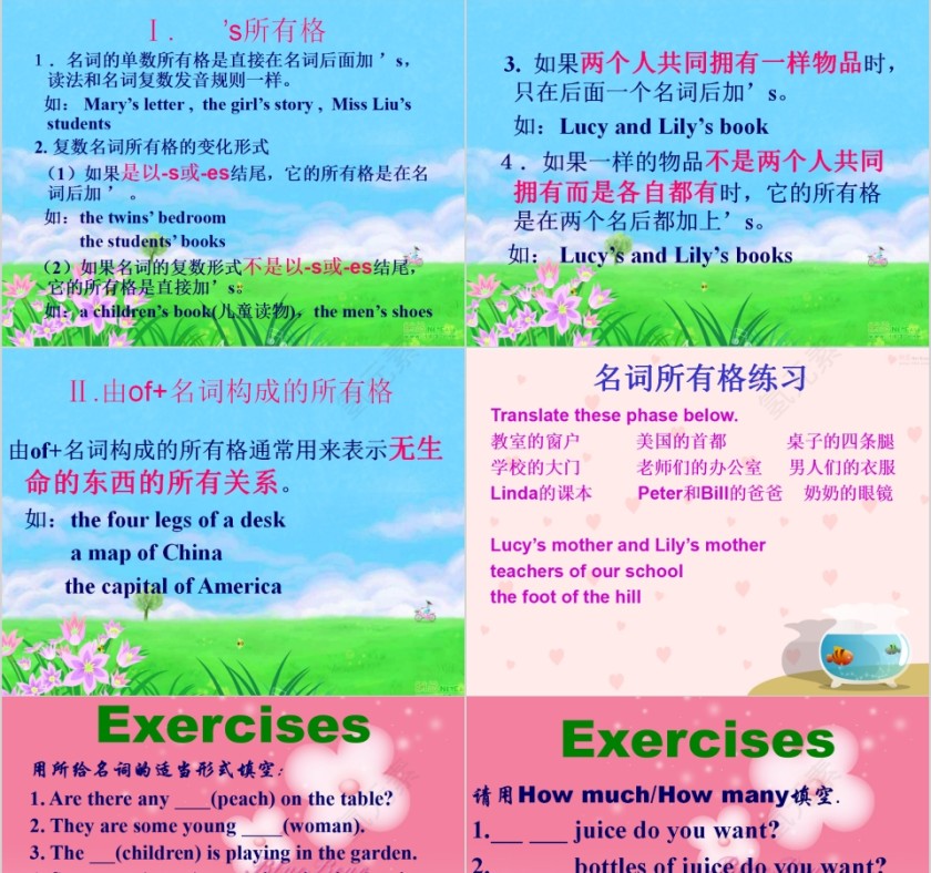 初中英语语法名词PPT模板第5张