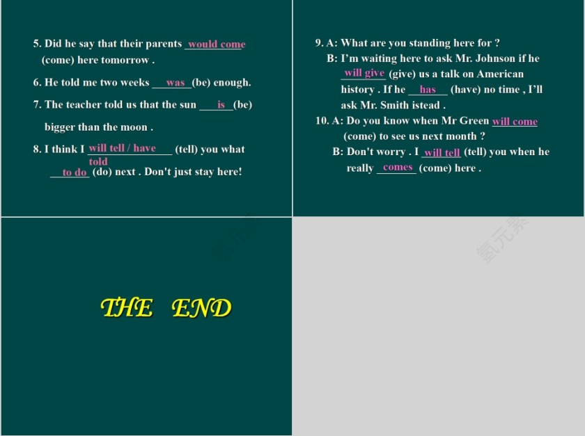 宾语从句英语语法学习课件PPT第7张