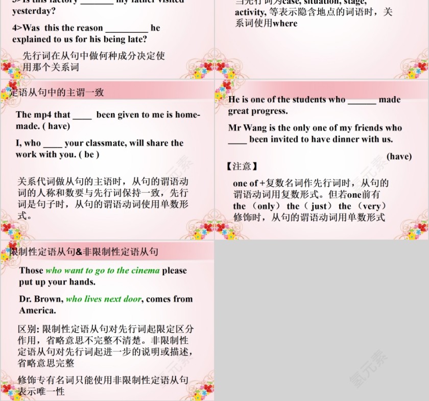 定语从句英语语法学习课件PPT第6张