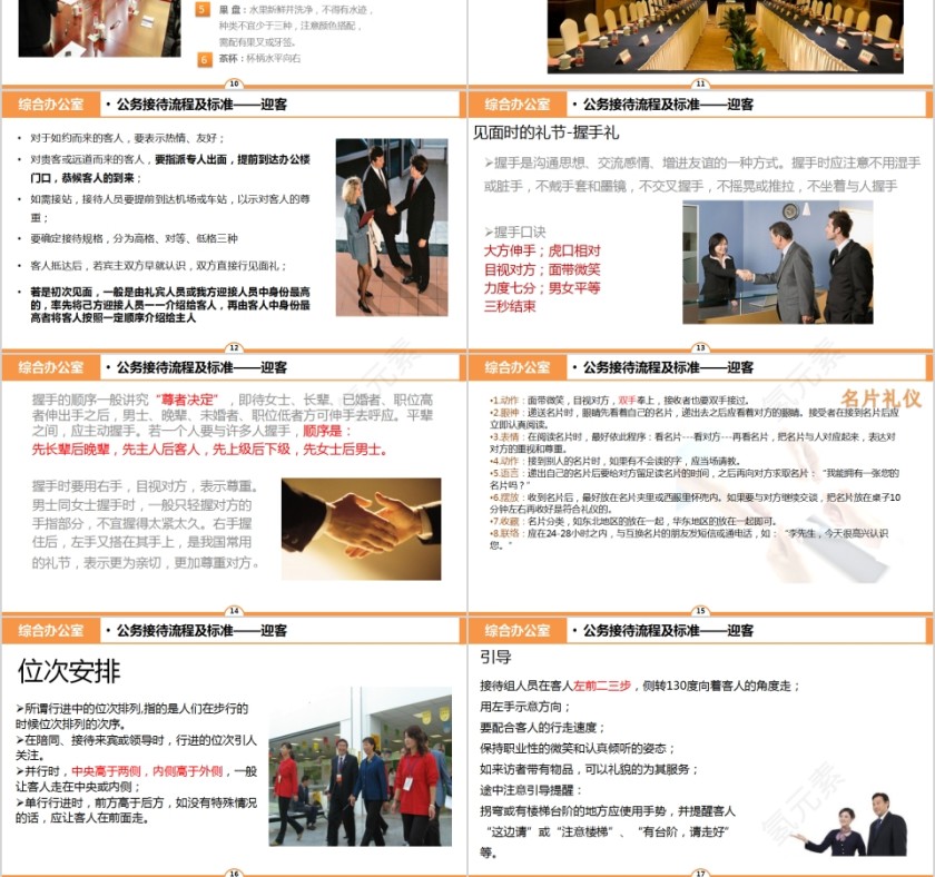 公司接待标准及办会流程PPT模板第3张