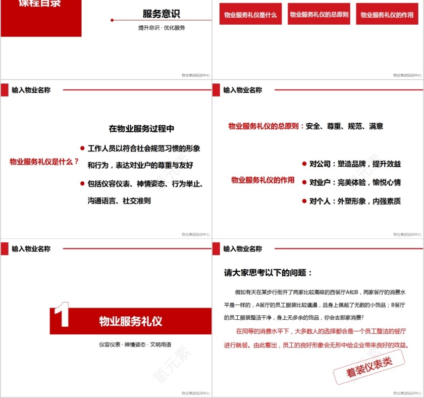 物业服务礼仪与服务意识PPT模板第2张