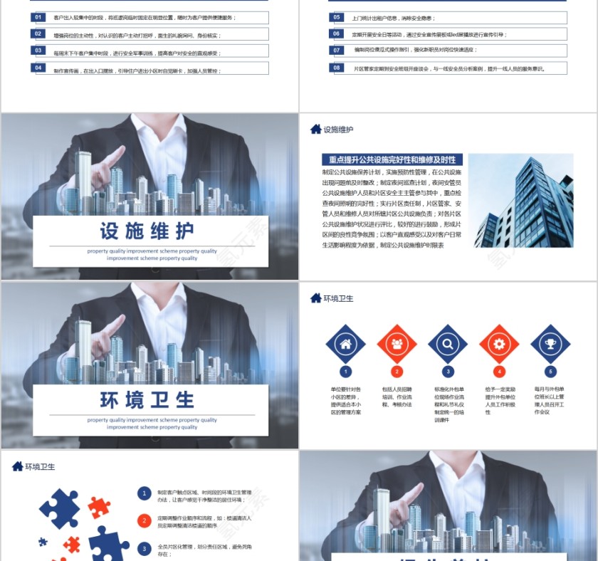 金牌物业物业品质提升方案PPT模板第2张