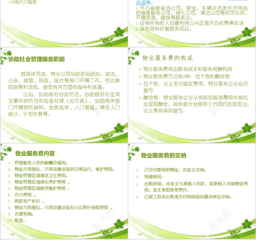 物业内训物业管理基础知识培训PPT模板第6张