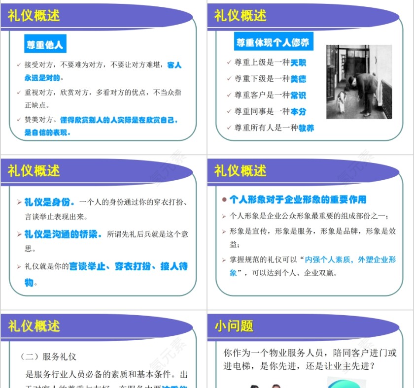 物业人员服务礼仪培训PPT模板第3张
