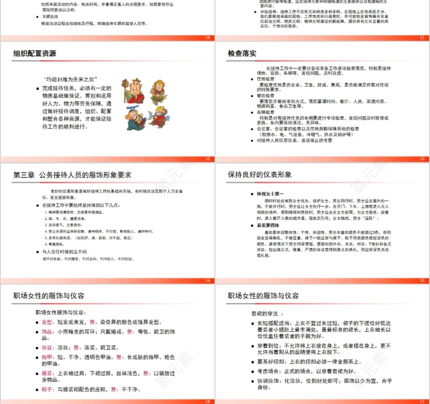 简约商务公务接待礼仪培训PPT第3张