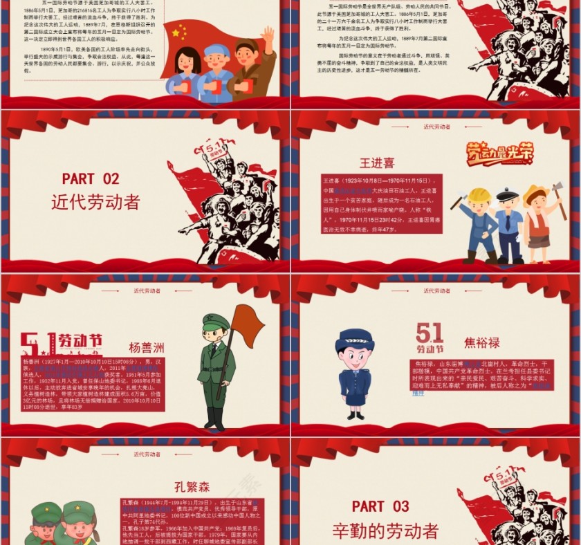 五一劳动节活动主题班会模板第2张