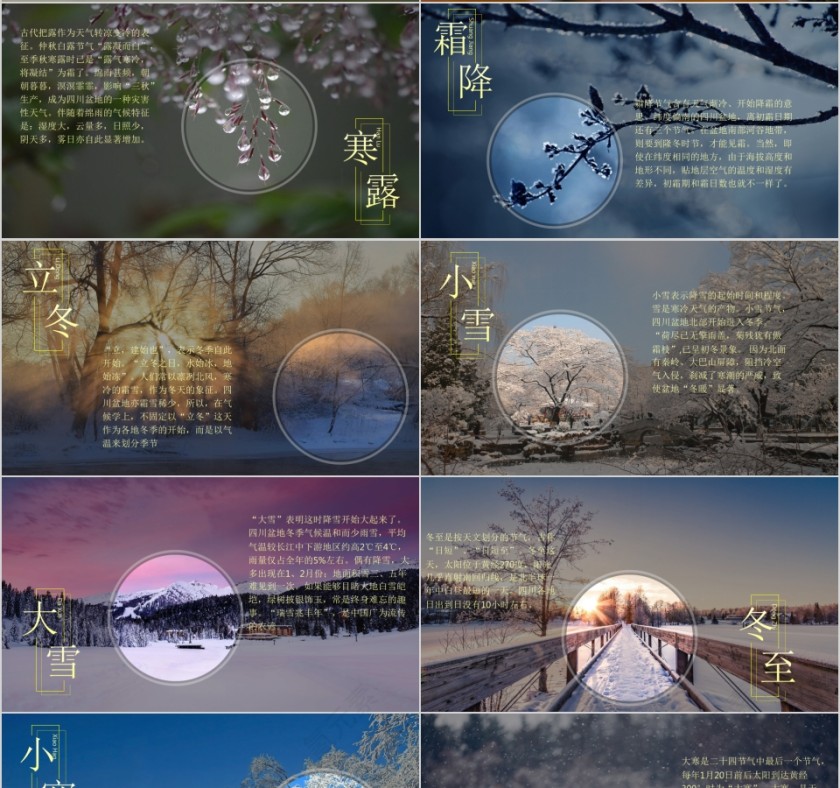 传统节日二十四节气PPT模板第4张