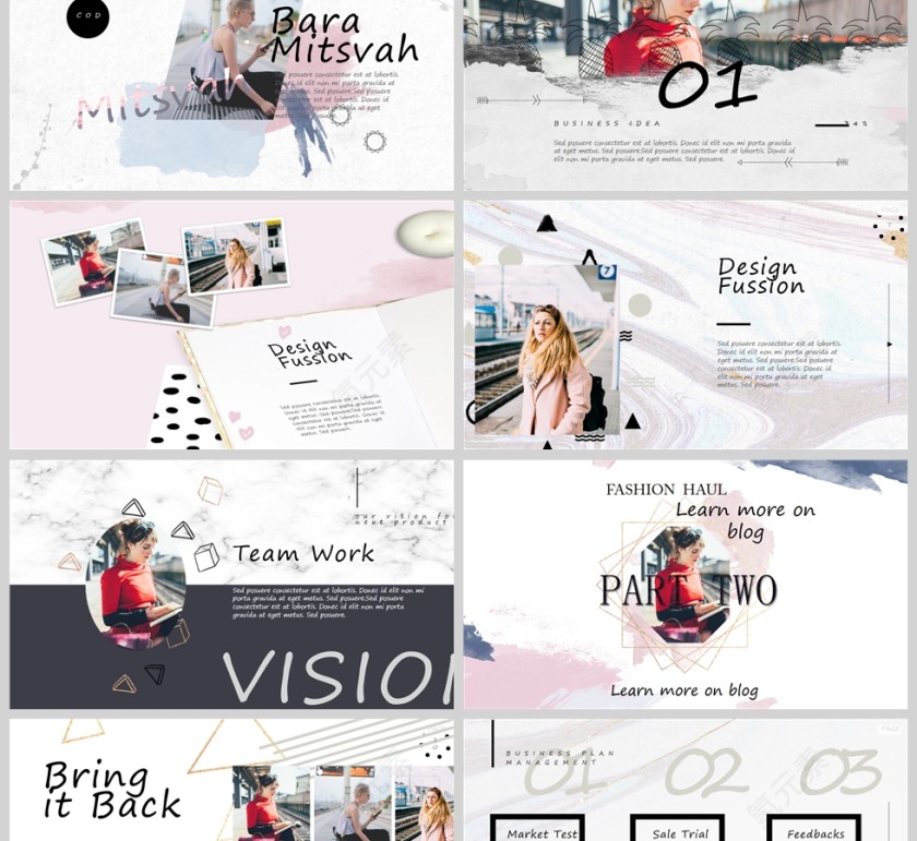 清新色彩少女风化妆品介绍节日假日第2张