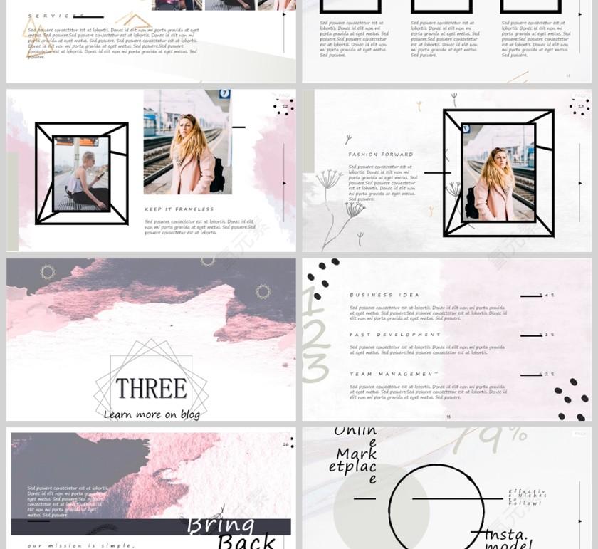 清新色彩少女风化妆品介绍节日假日第3张