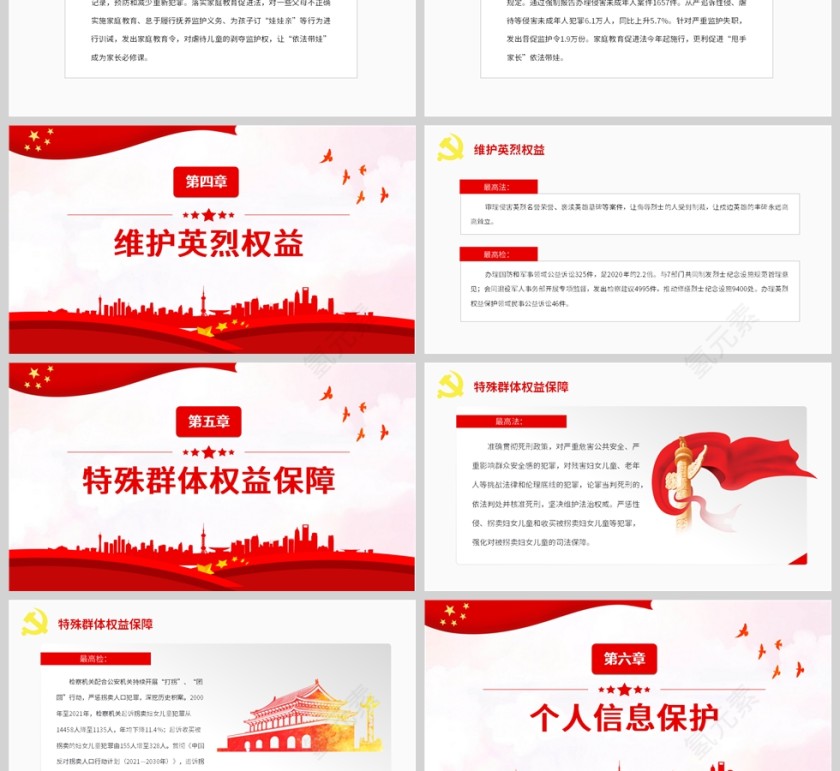 红色党政风12组关键词读懂“两高”报告PPT模板第3张