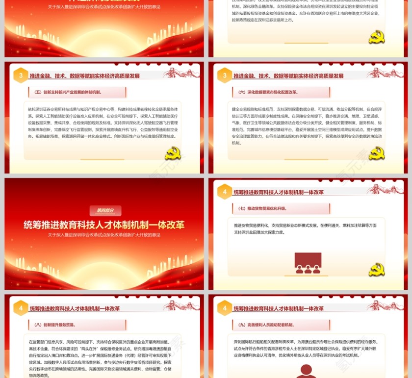 《关于深入推进深圳综合改革试点深化改革创新扩大开放的意见》党课学习ppt第3张