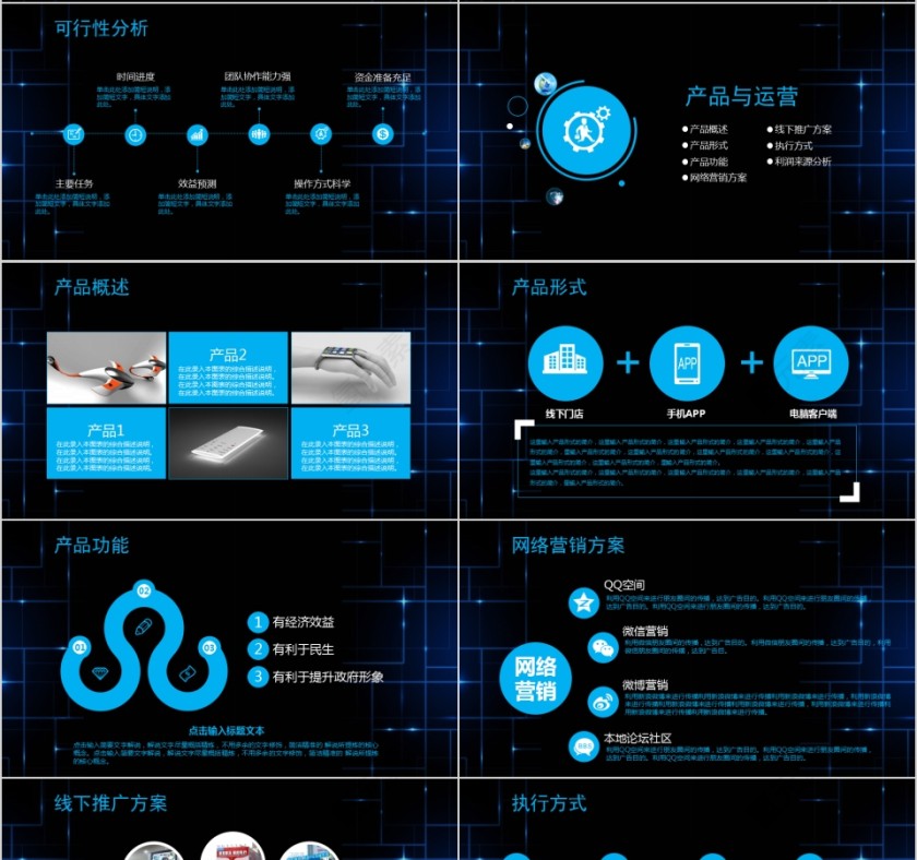 简约蓝色商务科技商业计划书PPT第4张