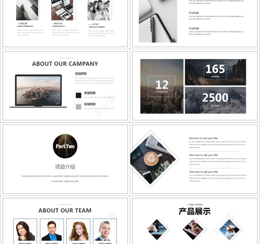 简约商务融资商业计划书PPT第2张