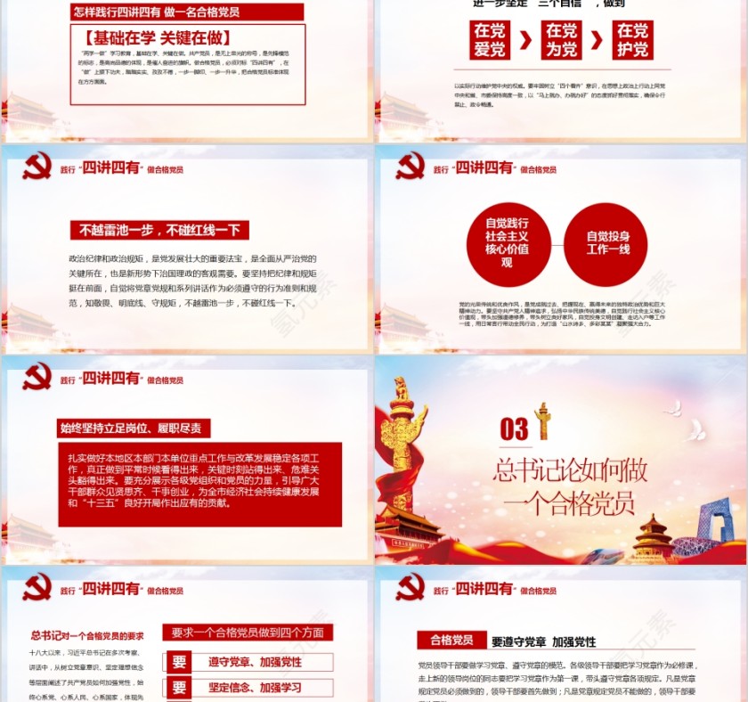 践行四讲四有做合格党员PPT第5张