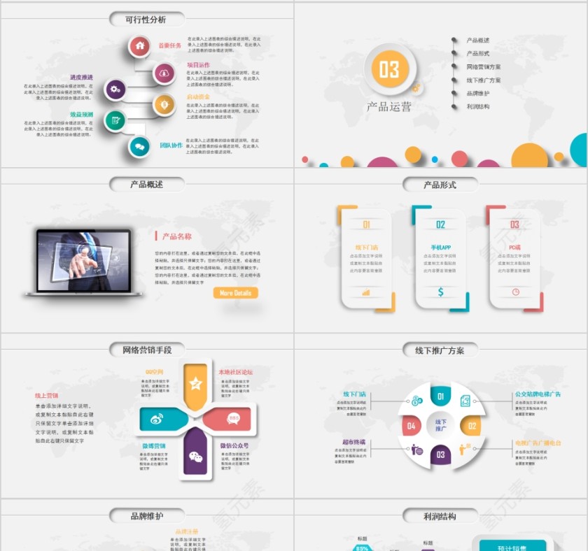 简约清新商务商业项目计划书PPT第4张