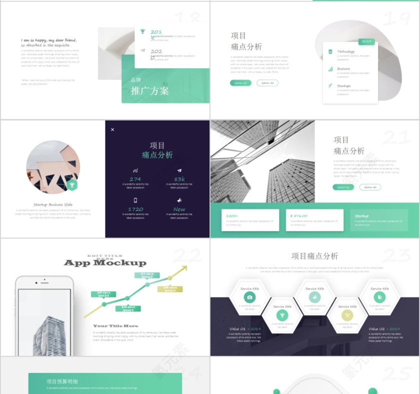 简约清新大气商业计划书PPT第4张