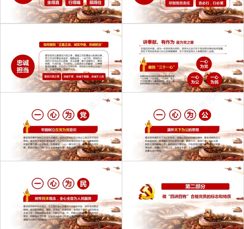 践行四讲四有做合格党员PPT第3张