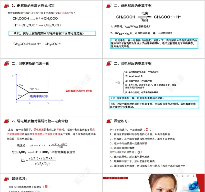 《弱电解质的电离 》人教版高中化学上册PPT课件第4张