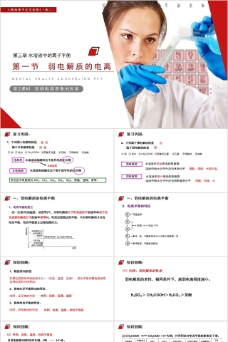 《影响电离平衡的因素 》人教版高中化学上册PPT课件