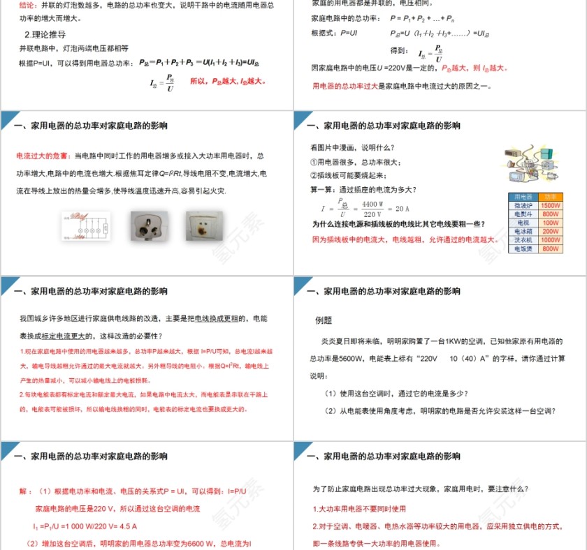 《电流过大的原因》人教版九年级物理PPT课件第2张