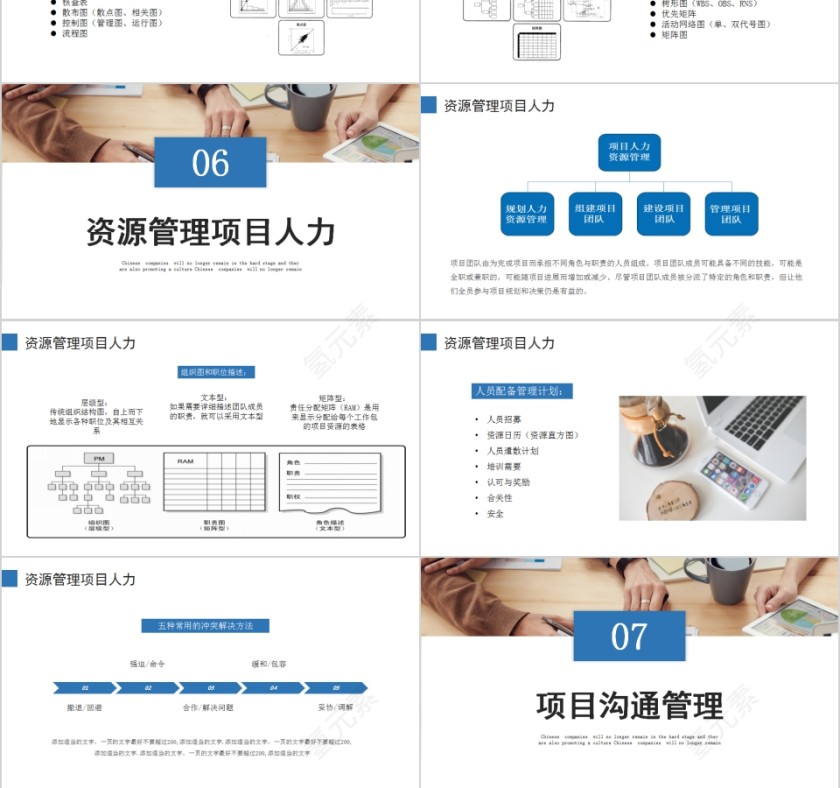 项目管理十大知识领域PPT模板第6张
