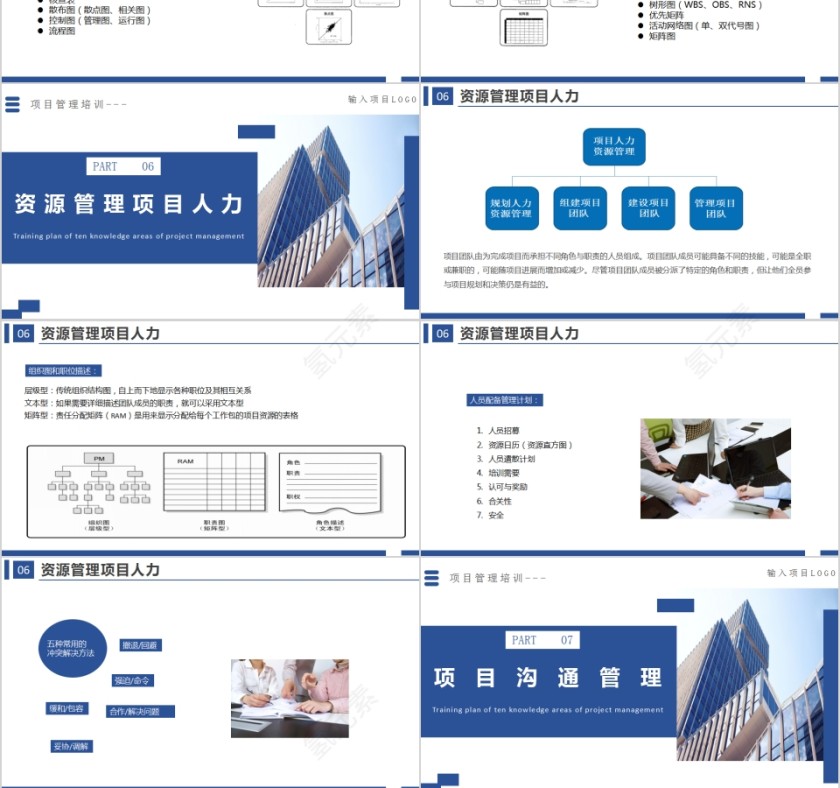 项目管理培训项目管理十大知识领域PPT模板第6张