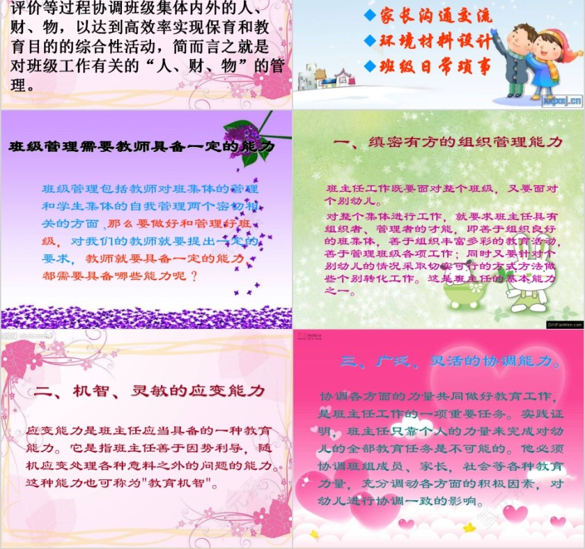 简约清新班级管理幼儿园教师培训会PPT第2张