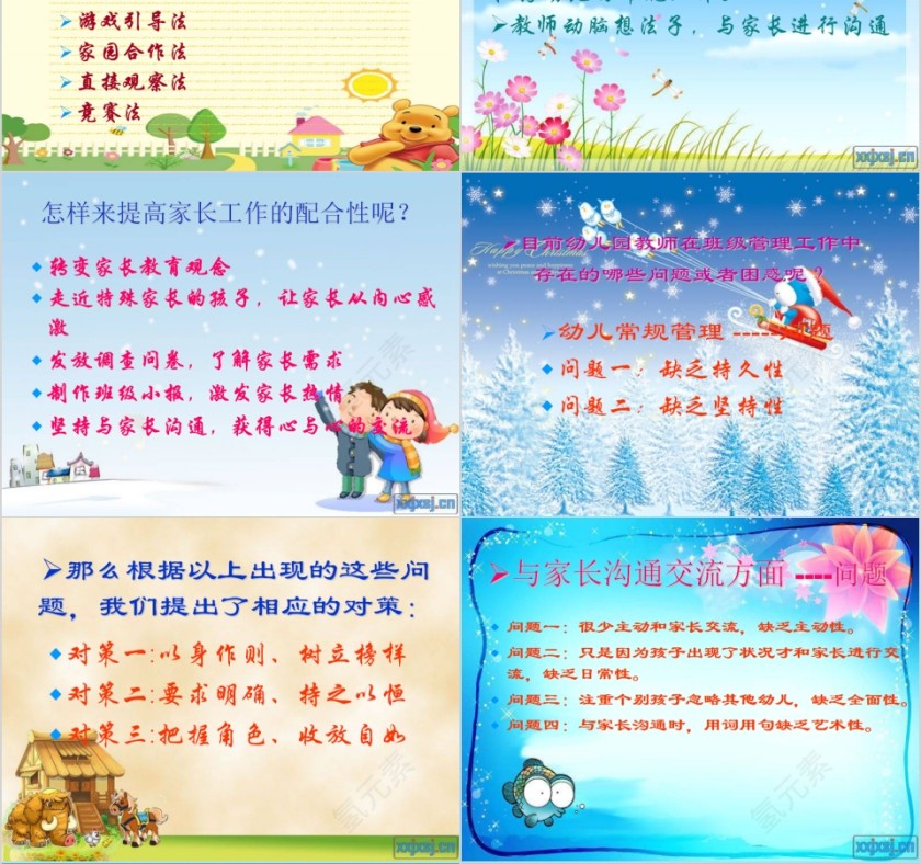 简约清新班级管理幼儿园教师培训会PPT第4张