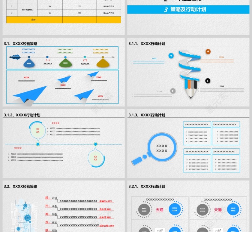 简约+逻辑清晰工作汇报PPT模板第3张