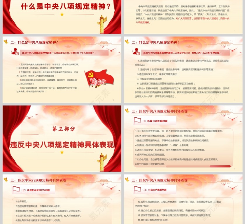 2025党内主题教育中央八项规定精神党课ppt第3张