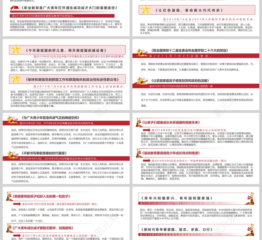 红色党政风论党的青年工作动态PPT模板第3张