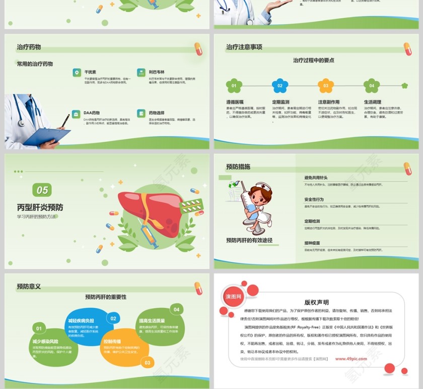 绿色清新丙型病毒性肝炎防治知识ppt第4张