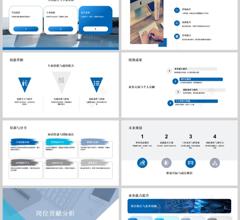 简约商务晋升述职报告PPT模版第2张
