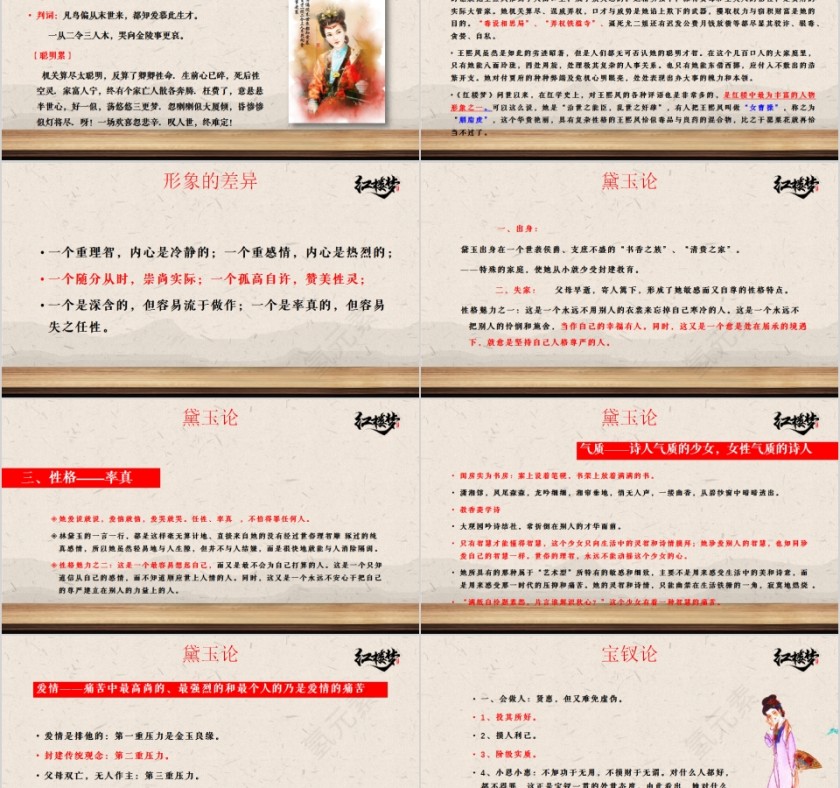 简约四大名著之一《红楼梦》名著导读PPT第5张