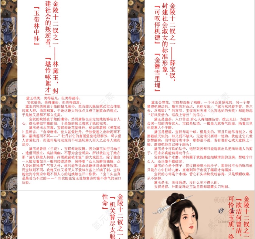 四大名著之《红楼梦》名著导读语文课件PPT模板第5张