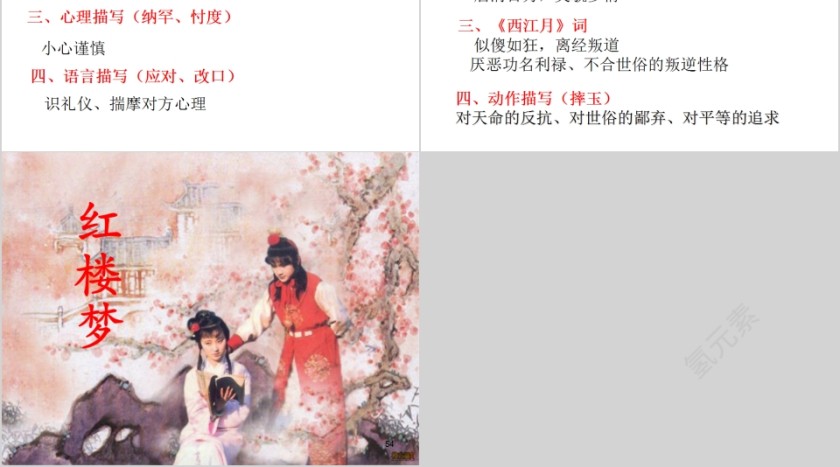 四大名著之《红楼梦》古典名著红楼梦主题PPT模板第12张