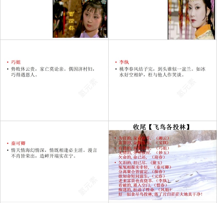 四大名著之《红楼梦》古典名著红楼梦主题PPT模板第8张